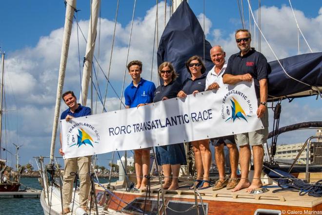 Steven Anderson, current RORC Vice Commodore (soon to be Commodore) and crew have already brought Germervescence to Marina Lanzarote ahead of the RORC Transatlantic Race ©  Pilar Hernández / Calero Marinas